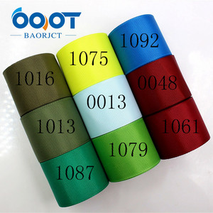 0832 十码38mm纯色涤纶手工DIY印刷热转印丝带织带螺纹罗纹带缎带