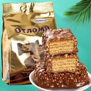 俄罗斯进口阿孔特牌奥特巧克力威化焦糖拉丝饼干休闲零食好吃食品