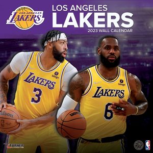 洛杉矶湖人队 NBA 官方挂历 詹姆斯 戴维斯 2023年 篮球 英文原版 进口日历 Los Angeles Lakers Team Wall Calendar
