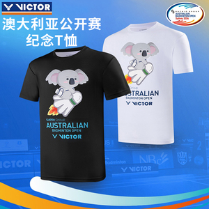 新款威克多VICTOR胜利羽毛球服澳大利亚公开赛纪念衫T恤T-ABO24