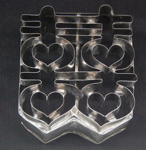 四心形两个喜字不锈钢蛋糕 结婚喜庆印字模具创意糕点 可加工定制