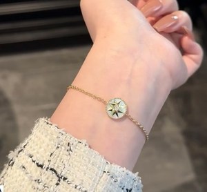 【小花何响】Dior ROSE DES VENTS 罗盘手链 18K黄金拼钻石