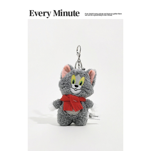 EMINUTE正版围巾汤姆猫公仔挂件猫和老鼠可爱情侣钥匙扣包包挂饰
