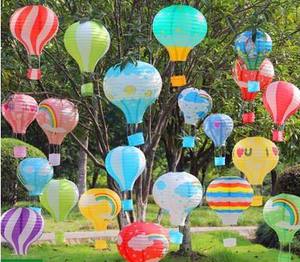 新年中秋节彩色热气球纸灯笼节日派对婚庆装饰幼儿园手工灯笼挂饰