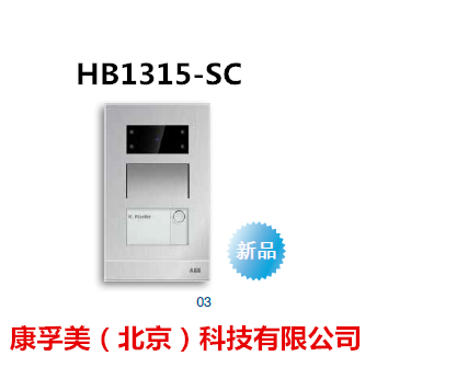 ABB可视对讲门禁对讲小门口机二次门口机分机别墅门口机HB1315-SC