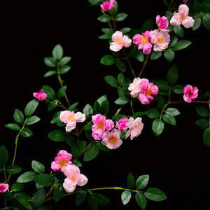仿真玫瑰藤条蔷薇花假花藤空调管道遮挡装饰塑料藤蔓阳台墙壁绿植