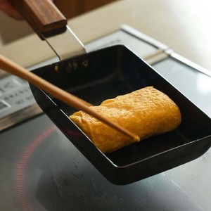 日本进口小泉诚ambai纯铁平底圆形方形玉子烧牛排煎蛋不沾小煎锅