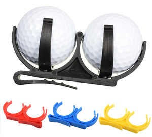 高尔夫球夹 高尔夫球迷用品 可旋转折叠golf球夹 双球夹4色可选