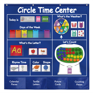 儿童早教认知卡循环时间学习挂袋互动益智游戏英语天气日历表教具