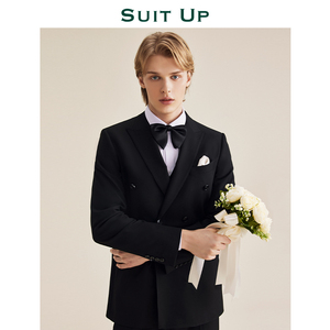 西服套装男新郎结婚礼服正装高级感时尚绅士新款西装外套商务休闲