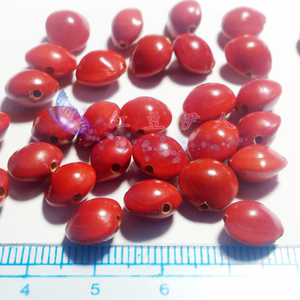 天然马来西亚相思红豆血菩提原料横竖孔DIY配件散珠按斤一手货源