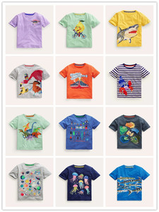 英国代购Mini Boden童装 男童宝宝恐龙鲨鱼短袖T恤儿童背心上衣