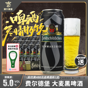 德国原装进口费尔德堡大麦黑啤酒500ml*18罐装整箱精酿啤酒