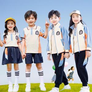 幼儿园服小学生校服加绒儿童加厚冲锋衣外套大班毕业照拍摄运动服