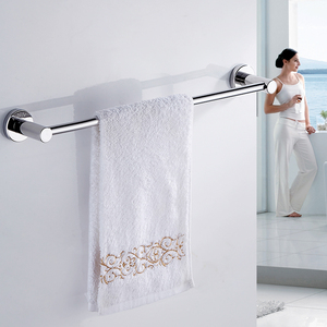 304不锈钢单杆挂毛巾架浴室凉毛巾杆卫生间架子浴巾架挂杆免打孔