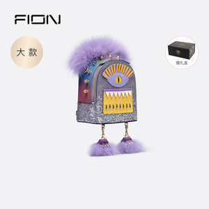 Fion/菲安妮小怪兽双肩包时尚迷你2023新款原创可爱女士单肩背包