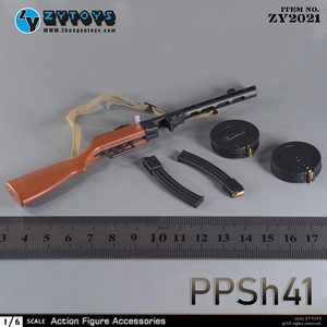 ZYTOYS兵人1/6玩具模型配件PPSh41波波沙冲锋枪毛子苏联军事