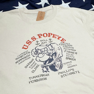 阿美咔叽 美式复古 军事风 Popeye 水手 男女款T恤 情侣 vintage