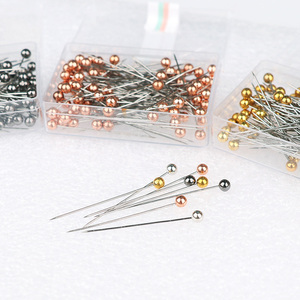 裁缝大头针彩色定位针订针固定编织服装珠针珠光珍珠不锈钢定型针