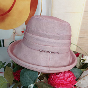 春天凉帽子洋气时髦渔夫帽女式款夏季防晒太阳帽可折叠夏天遮阳帽