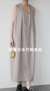 琳酱日本代购直邮  ELFRANK褶边显瘦中长款背带裙连衣裙ef-fu-588