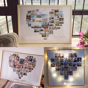 创意纪念生日礼物母亲私人订制定制照片送老公婆闺蜜摆台相框挂墙