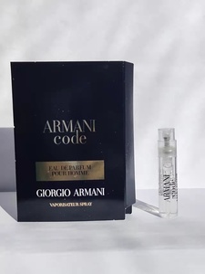 现货 Armani 阿玛尼 CODE 黑色密码印记男士试管香水小样1.2ML