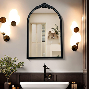 欧式中古风卫生间壁挂镜子智能浴室镜卧室梳妆台化妆镜壁炉装饰镜