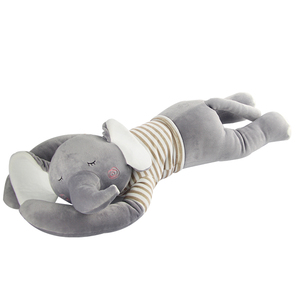 大象毛绒玩具动物抱枕长型可爱兔趴趴熊睡觉长条枕卡通男女孩玩偶
