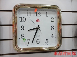 上海555三五牌挂钟 客厅卧室石英钟555钟表14英寸方形壁挂钟