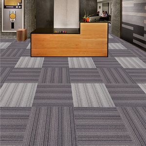 巨东商用环保卧室客厅房间满铺方块拼接尼龙条纹地毯办公室pvc500