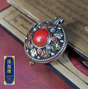 洛迦缘 特坚固 尼泊尔紫铜十相自在嘎乌盒 噶乌 挂坠 送挂绳 包邮