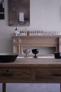 日本日式新款作家器 三谷龙二 手作木器黑漆木碗托盘茶盘木盘实木