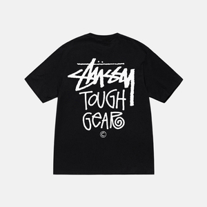 STUSSY TOUGH GEAR创意涂鸦字母印花半袖T恤男女情侣宽松潮牌短袖