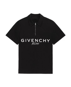 Givenchy纪梵希 2023春夏男士拉链黑色休闲Polo衫BM71D13正品代购