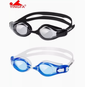 英发yingfa 大镜框近视泳镜 高舒适度OK3800 蓝色黑色 大框不勒