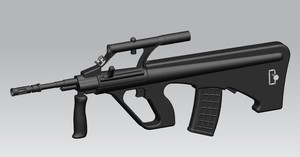 04 AUG突击步枪绝地求生武器三维造型设计创意外形设计三维模型图
