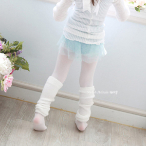 韩国儿童舞蹈练功服装芭蕾民族跳舞裙针织护腿护膝秋冬保暖袜腿套