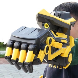 生日礼物电动连发机械手臂大黄蜂儿童玩具男孩对战射击可穿戴式