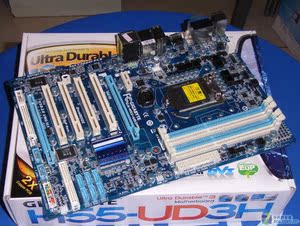 爆新 1156针技嘉 H55-UD3H全集成大板 H55 DDR3 上I3 I5 I7CPU