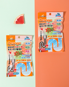 橘子香味管道清洁剂日本厨房下水管道疏通剂防堵粉剂小包袋装8949