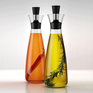 妙HOME创意玻璃透明油壶防漏油瓶调味瓶醋瓶酱油瓶密封油壶