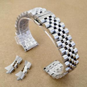 表带钢带表链男士不锈钢金属手表链精钢手表带代用劳力士美度精工