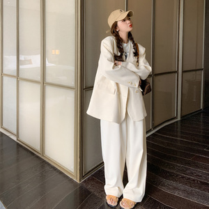 韩版高级感时尚西服套装女2024春秋季新款气质显瘦西装长裤两件套
