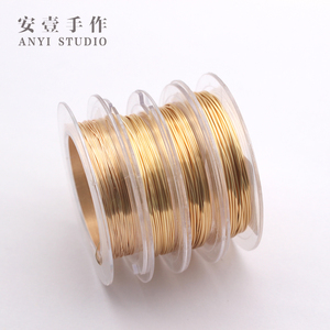 铜丝线 铜镀14k金造型线手工diy饰品配件 戒指绕线材料定型线偏软