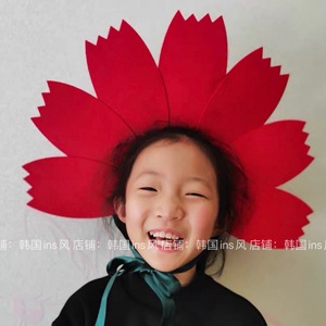 韩国ins风儿童太阳花头饰生日派对拍照道具可爱搞笑节日装饰发箍