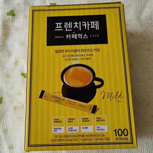 韩国进口 南洋富然池/南阳 脱脂奶三合一法式咖啡速溶100条礼盒装