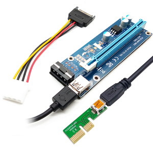 迷你pci-e 1X转16X延长线pcie转接卡USB3.0显卡16x转接线x1竖插