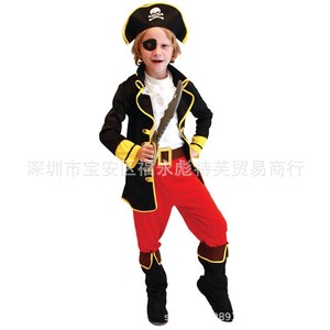 幼儿童万圣节服装男童加勒比小海盗贼衣服小男孩杰克船长表演出服 阿里巴巴找货神器