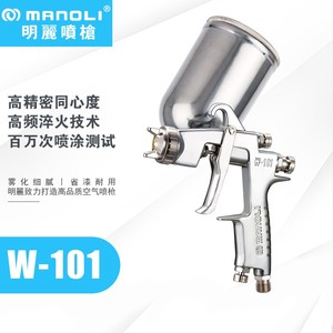 MANOLI明丽气动喷枪W-101高雾化面漆油漆W-201喷漆枪家具汽车